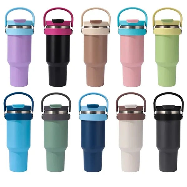 Vacuum Insulated Mug with Straw - 40 oz