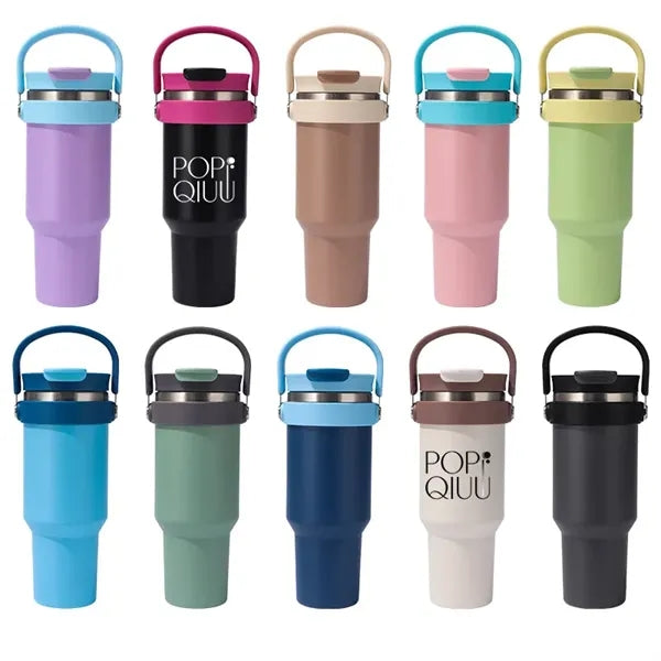 Vacuum Insulated Mug with Straw - 40 oz