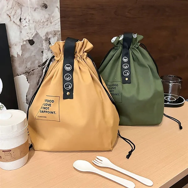 Canvas Drawstring Lunch Bag