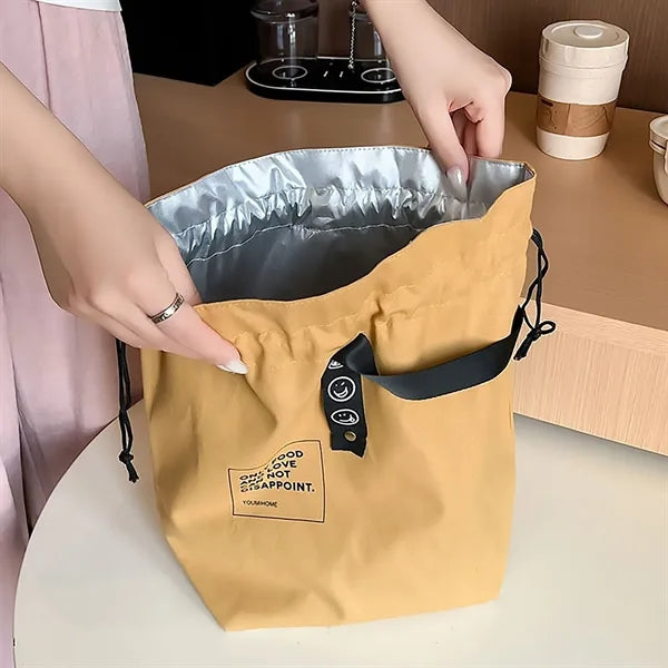 Canvas Drawstring Lunch Bag