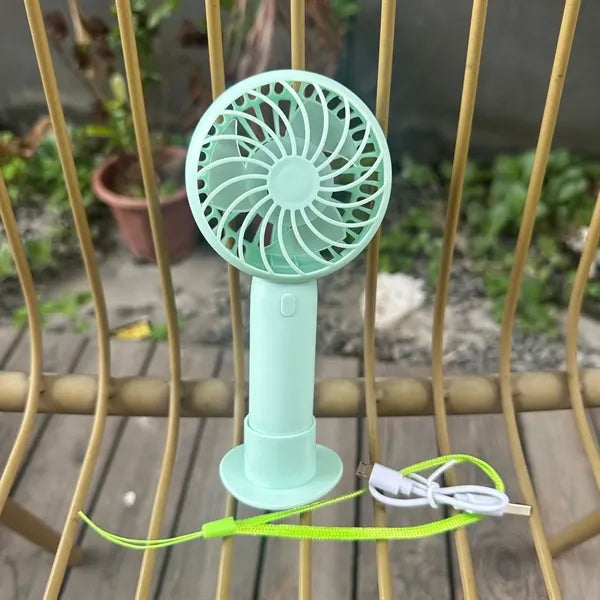 Small Portable Rechargeable Fan with Base