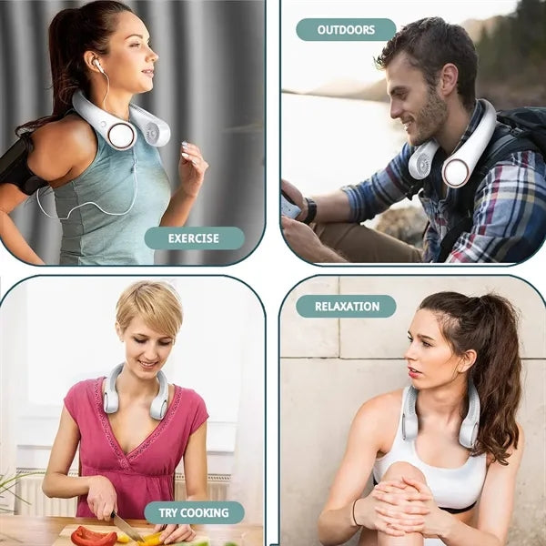 Portable Personal Neck Cooling Rechargeable Bladeless Fan