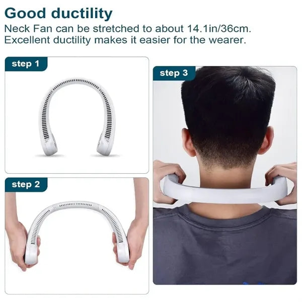 Portable Personal Neck Cooling Rechargeable Bladeless Fan