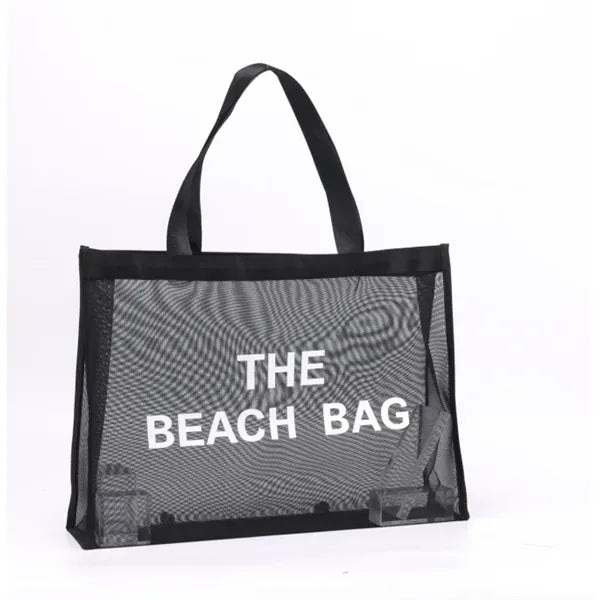 Nylon mesh beach shopping tote bag