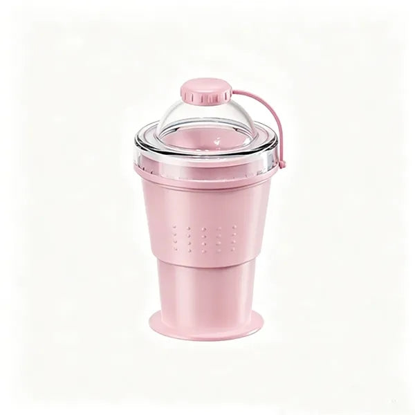6.2"x3.6"Silicone Foldable Ice Ball Cup with Straw