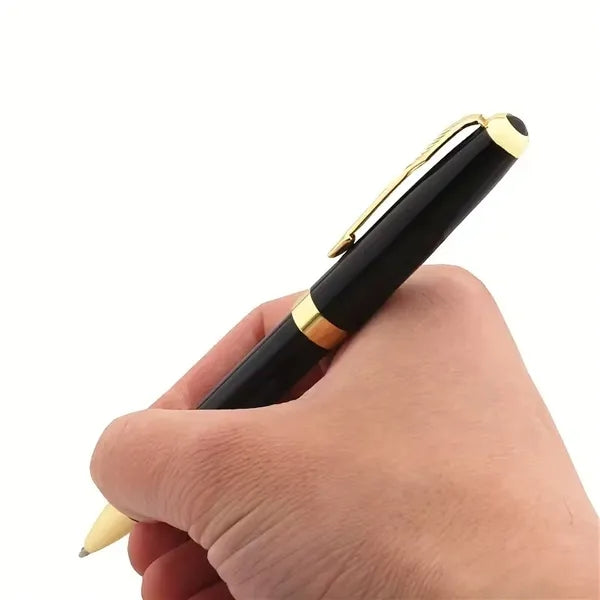 Executive Metal Ballpoint Pen with Gold Trim