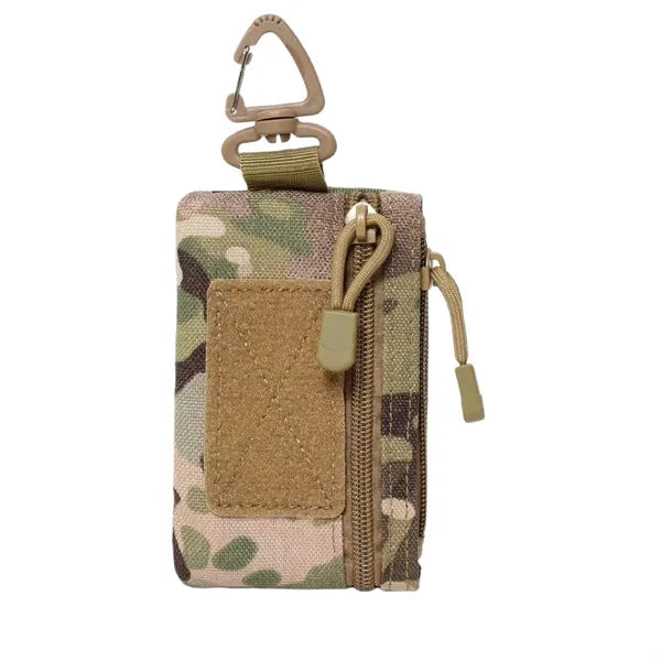 Tactical Keychain Wallet Mini Zipper Pouch EDC Gear