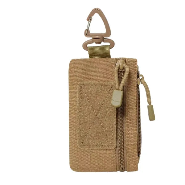 Tactical Keychain Wallet Mini Zipper Pouch EDC Gear