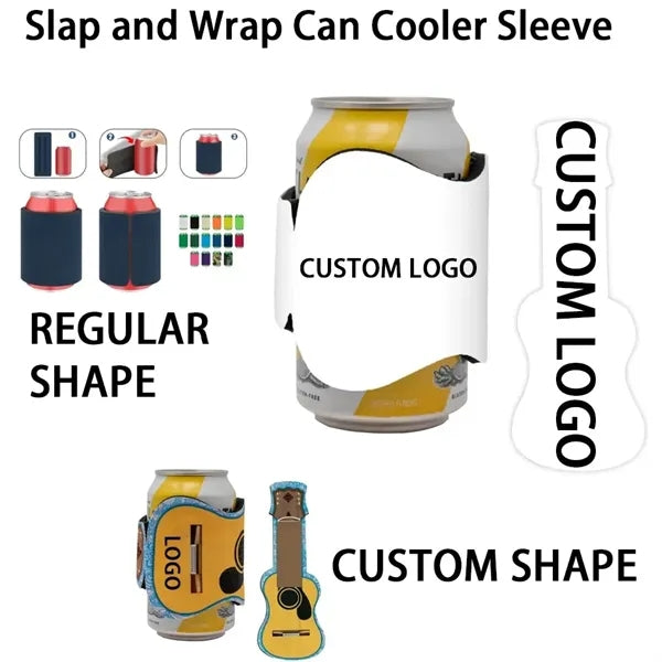 Slap Wrap Neoprene Beverage Can Cooler