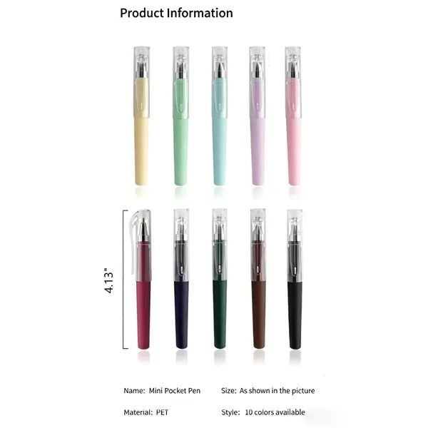 Mini Pocket Gel Pen, Custom Logo PET Portable Retractable Ge