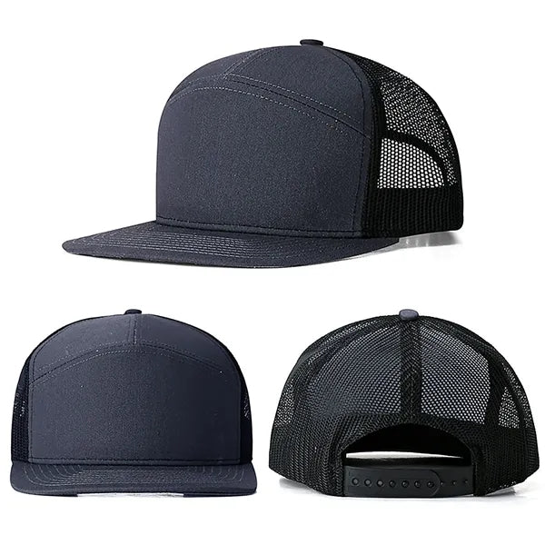 Flat Brim Mesh Back Baseball Cap