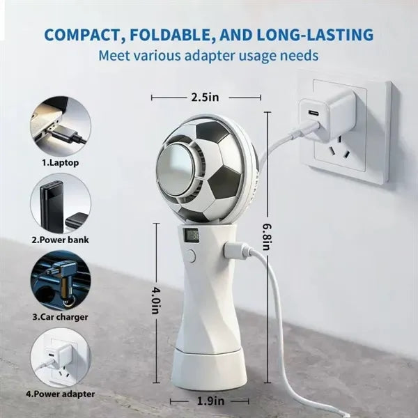 Portable Handheld Cooling Soccer Fan