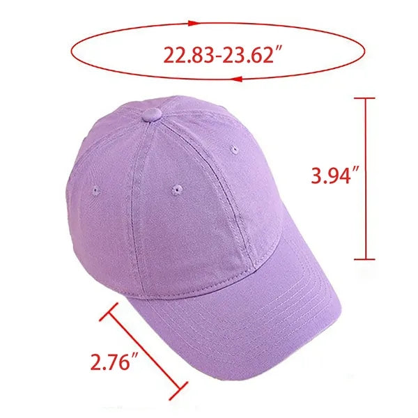 Solid Cotton Baseball Cap