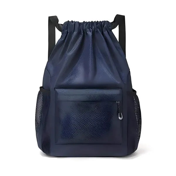 Logo Nylon Drawstring Backpack Lightweight Gym Bag
