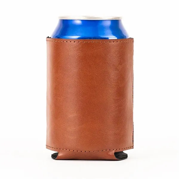12oz Collapsible PU Leather Drink Bottle Sleeve Can Cooler