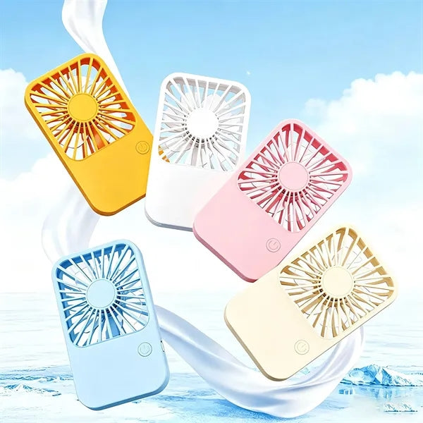 Handheld Mini Fan 3 Speeds Ultra Slim Built In Stand