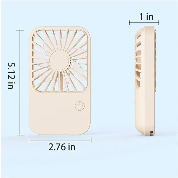 Handheld Mini Fan 3 Speeds Ultra Slim Built In Stand