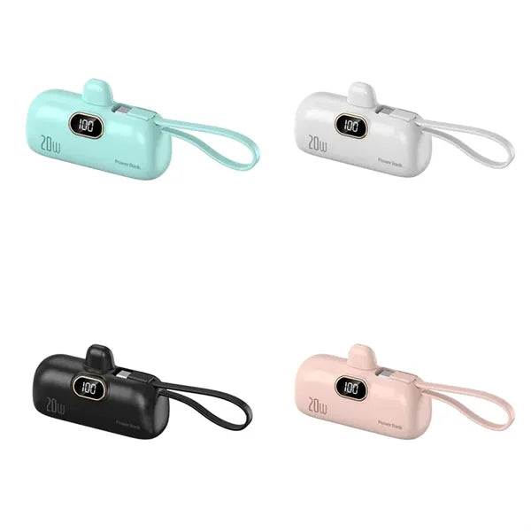 5000mAh Mini Power Bank with charging cable