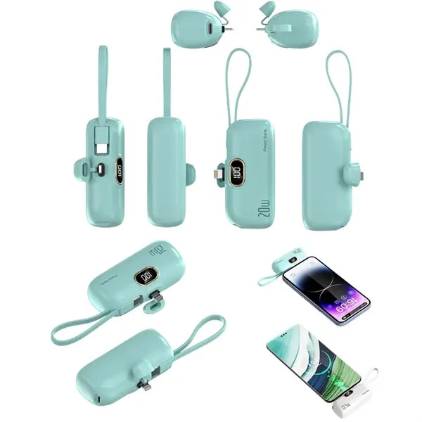 5000mAh Mini Power Bank with charging cable