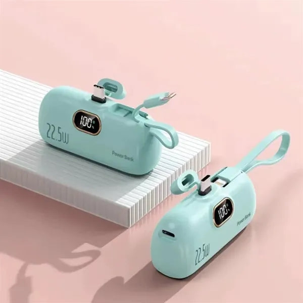 5000mAh Mini Power Bank with charging cable