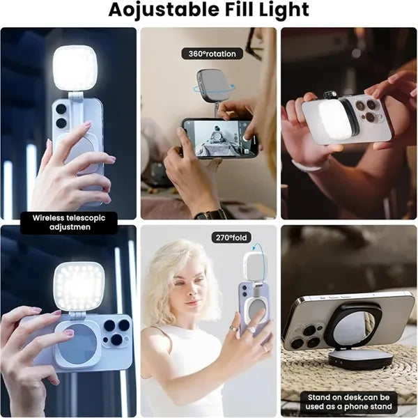 Magnetic Selfie Light with Mirror