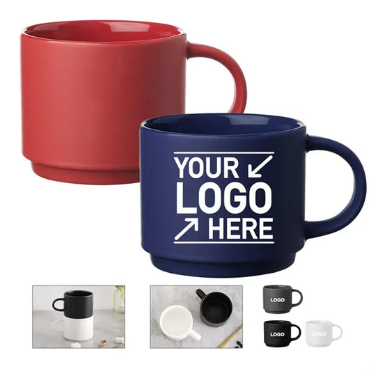 15 oz Stackable Ceramic Mugs
