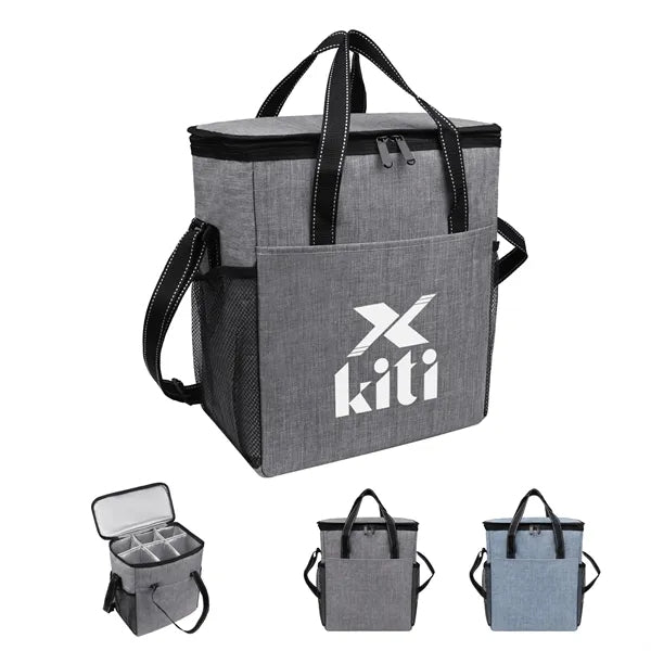 Insulated 6 Bottle Wine Carrier Tote Cooler Bag