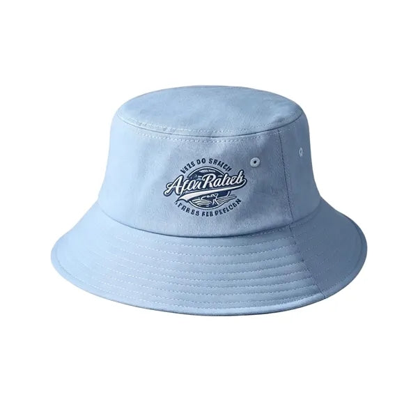 Solid Color Cotton Bucket Hat, Custom Logo Printed