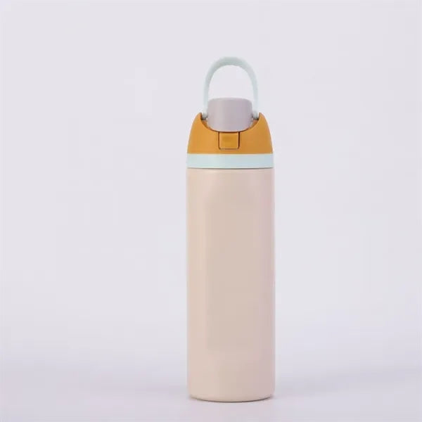 24 oz. Stainless Steel Vacuum Bottle w/ Straw & Handle - 304