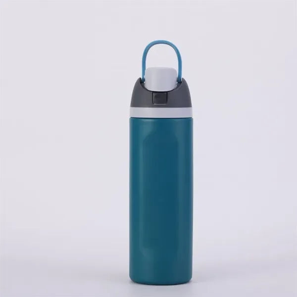 24 oz. Stainless Steel Vacuum Bottle w/ Straw & Handle - 304