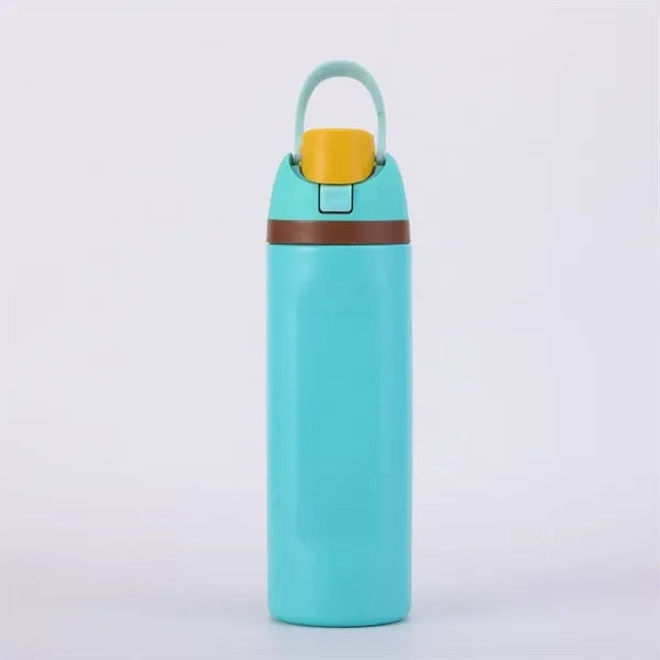 24 oz. Stainless Steel Vacuum Bottle w/ Straw & Handle - 304