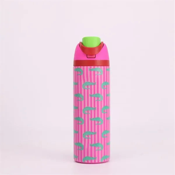 24 oz. Stainless Steel Vacuum Bottle w/ Straw & Handle - 304