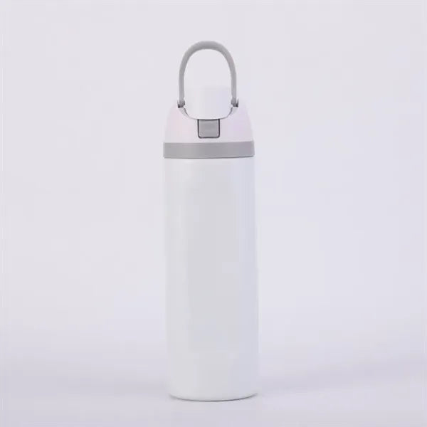24 oz. Stainless Steel Vacuum Bottle w/ Straw & Handle - 304