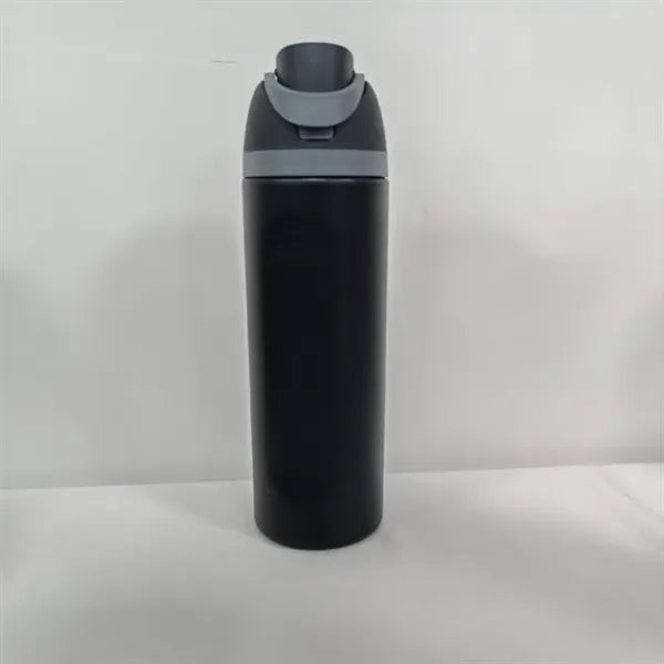 24 oz. Stainless Steel Vacuum Bottle w/ Straw & Handle - 304
