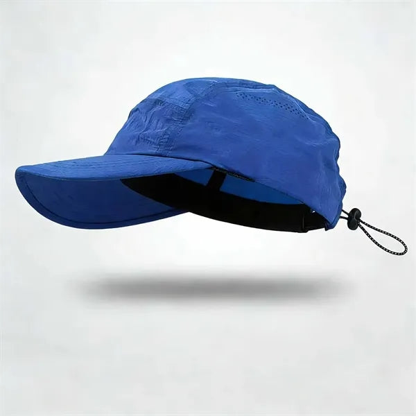 Packable Quick Dry Running Cap Foldable Brim Logo Spo