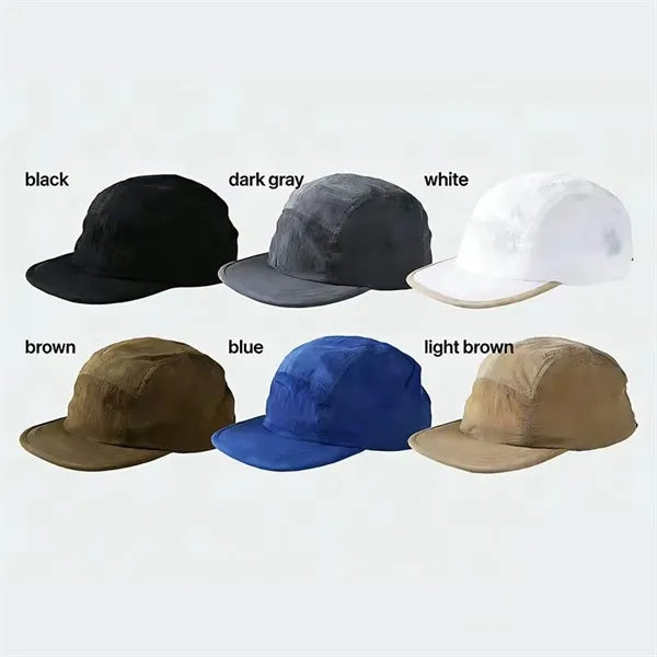 Packable Quick Dry Running Cap Foldable Brim Logo Spo