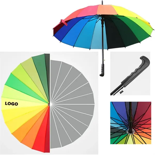 43" Arc Rainbow Umbrella