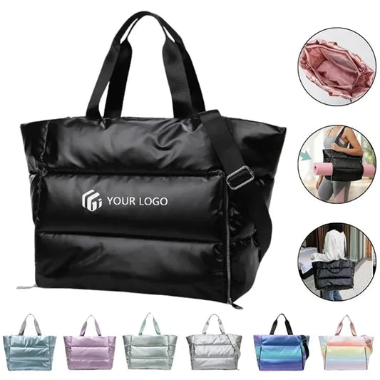 Large Travel Yoga Fitness Compartment Puffy Handbag Tote Bag