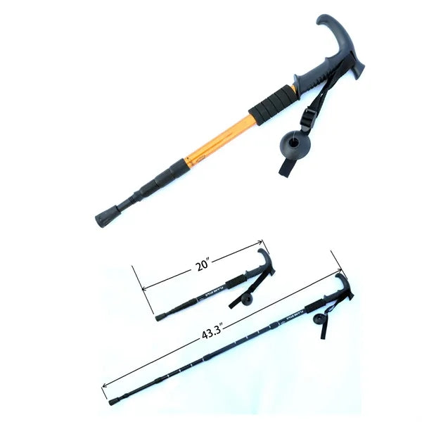 4 section T handle Walking Sticks For Hiking