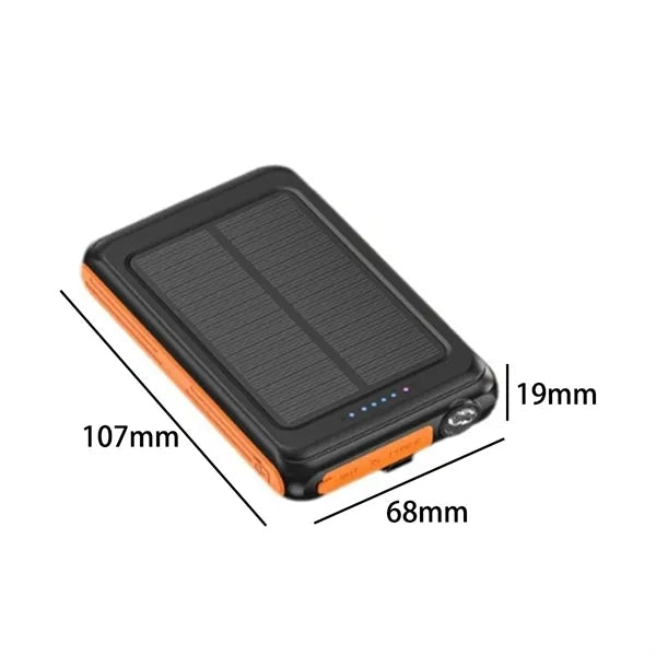 5000mAh Magnetic Solar Wireless Power Bank with Flashlight