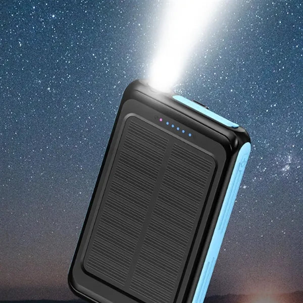 5000mAh Magnetic Solar Wireless Power Bank with Flashlight