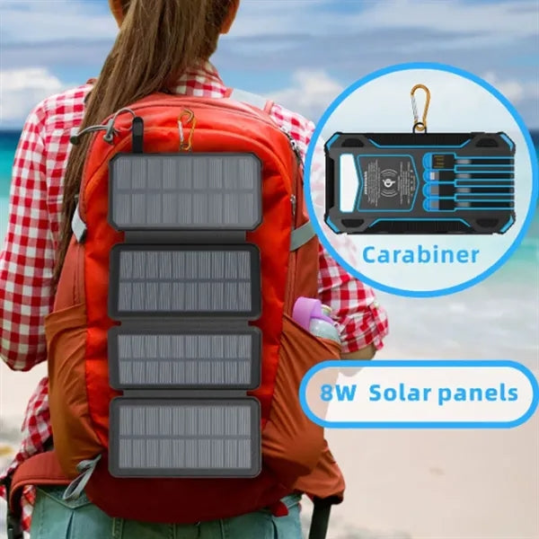 20000mAh Solar Power Bank with Wireless & LED Light