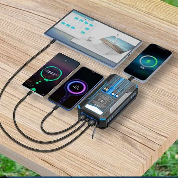 20000mAh Solar Power Bank with Wireless & LED Light