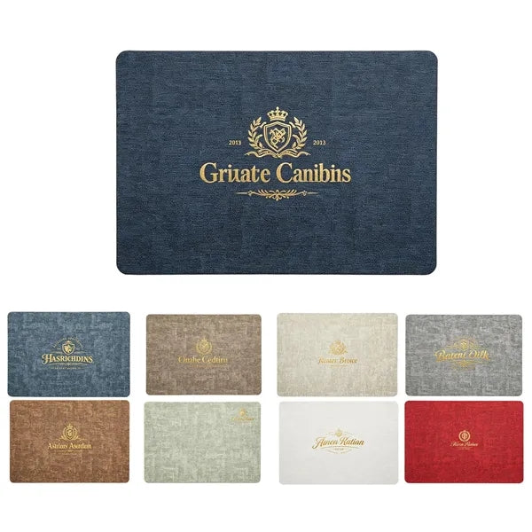 Double Sided PU Placemat, Waterproof Heat Resistant