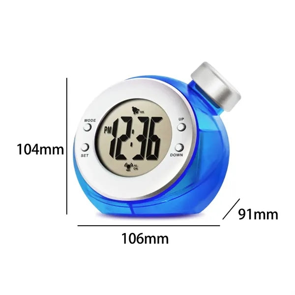 Digital Alarm Clock with LCD Display and Compact Design