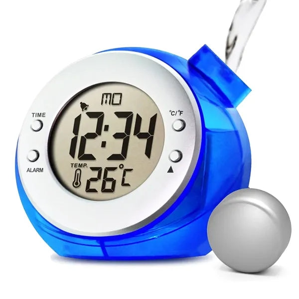 Digital Alarm Clock with LCD Display and Compact Design