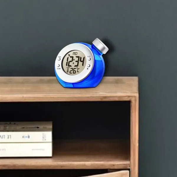 Digital Alarm Clock with LCD Display and Compact Design