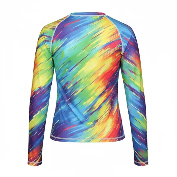 Full-Color Raglan Long Sleeve Workout Shirt