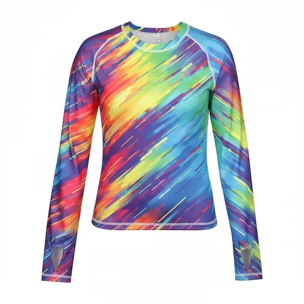 Full-Color Raglan Long Sleeve Workout Shirt