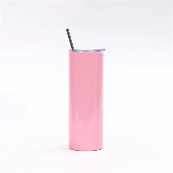 20 oz Straight Stainless Steel Insulated Travel Tumbler